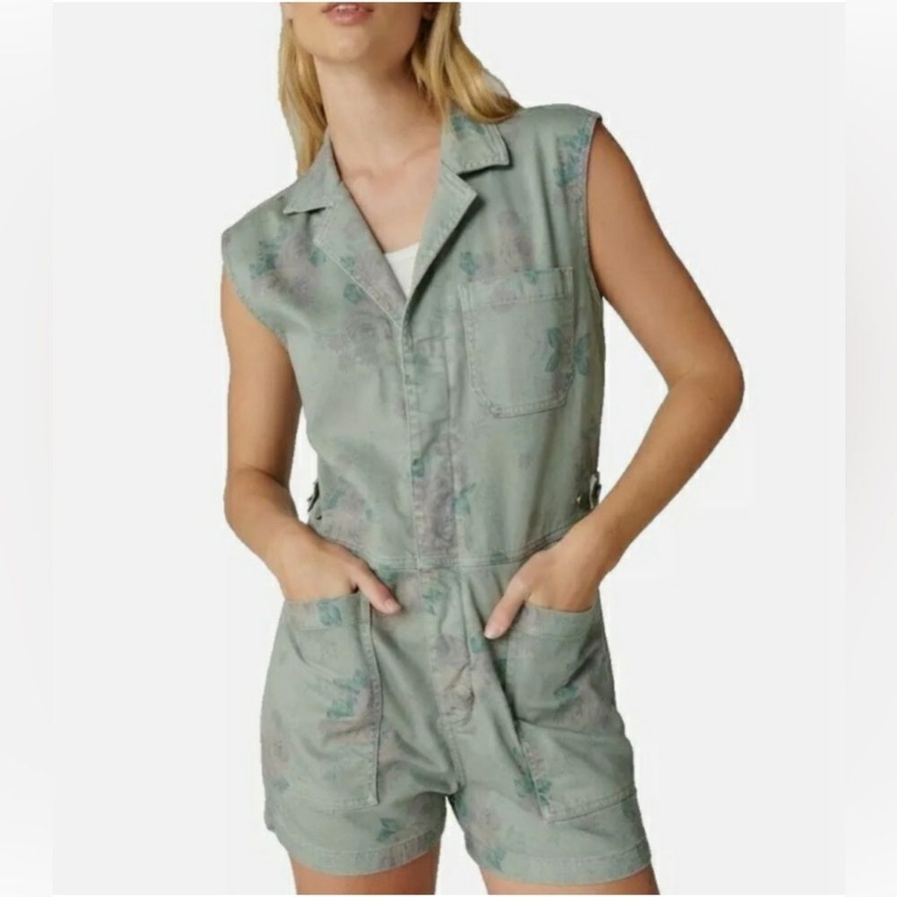 NWOT LUCKY BRAND x Laura ashley Women's Cotton Printed Coverall Romper